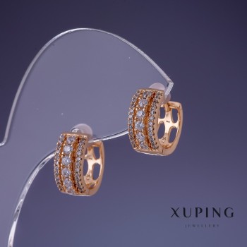 Náušnice Xuping 16×14 mm, pozlacené 18K