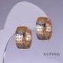 Náušnice Xuping 19×8 mm – pozlacení 18K a rhodium