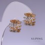 Náušnice Xuping 15×10 mm pozlacení 18K a rhodium