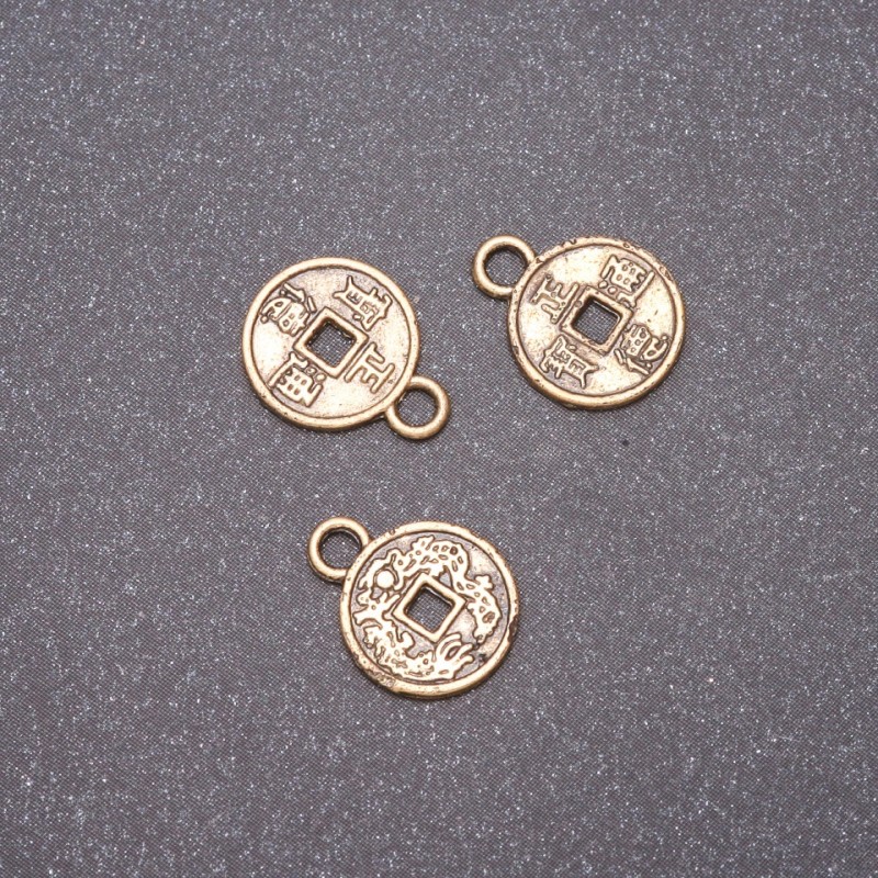 Přívěsek mince (bronz), průměr 10×13 mm, balení 52 ks