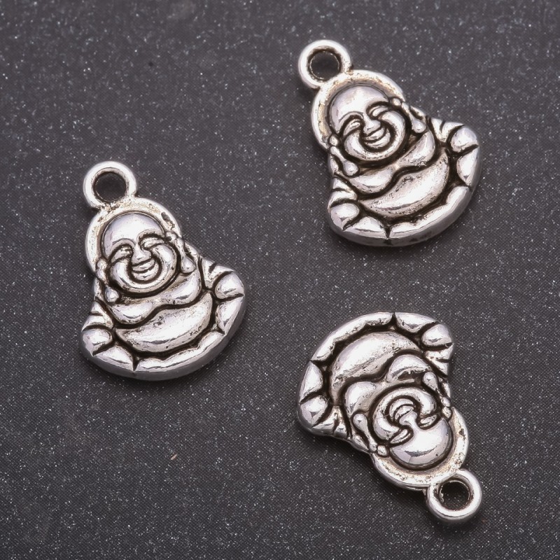 Přívěsek Buddha, rozměry 14×19 mm, balení 20 g ± 9 ks