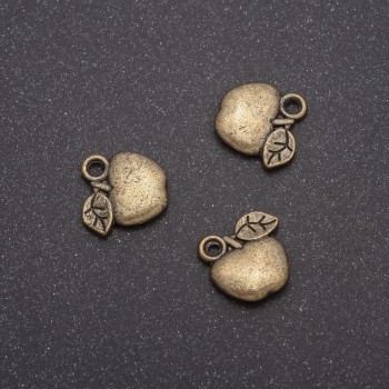 Přívěšek z bronzu „Jablko“ (průměr 11×11 mm, vnitřní průměr 1,5 mm, balení 20 g ± 24 ks)