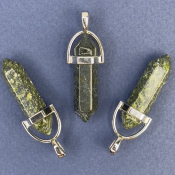 Přívěšek ze serpentinitu ve tvaru šestiúhelníku, 4 cm