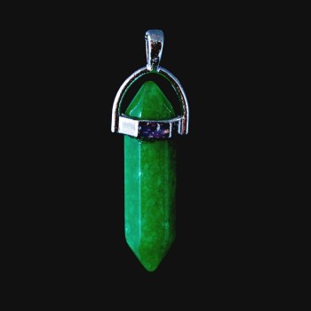 Přívěšek z chryzoprasu ve tvaru šestiúhelníku, 4 cm