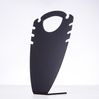 Stojan na bižuterii pro 2 páry náušnic, černý plast, výška 195 mm, šířka 116 mm, hloubka 57 mm