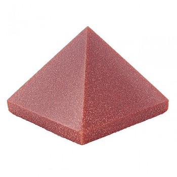 Pyramida z aventurínu „Zlatý písek“, lisovaná, výška 3,6 cm, šířka 3,0 cm