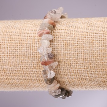 Náramek z karneolu – drobné fragmenty, průměr 4–6 mm (±), délka 18 cm