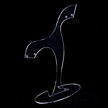 Podstavec na náušnice, průhledný plast, výška 140 mm