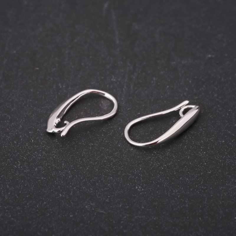 Háčky na náušnice hladké 16×1,5 mm, stříbrný kov – cena za pár