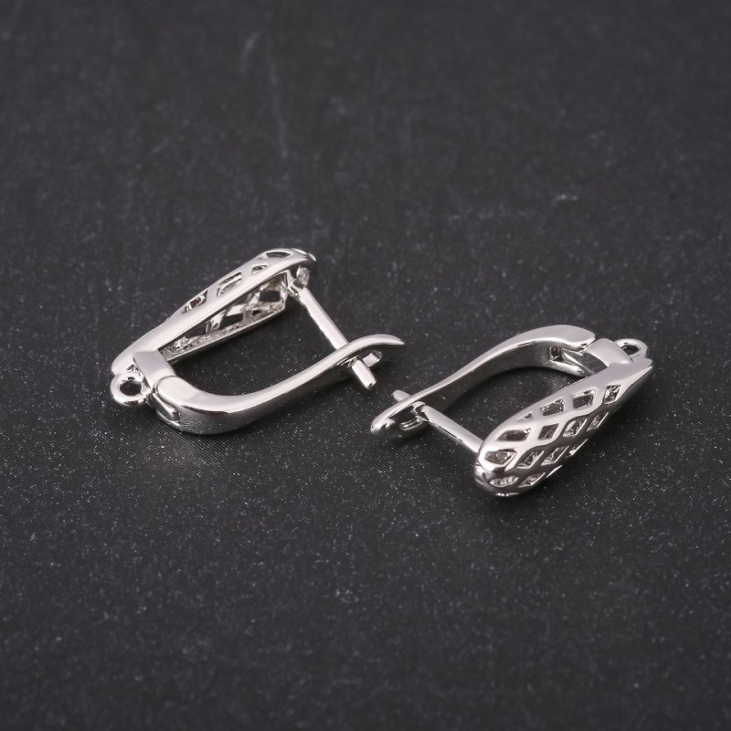 Háčky na náušnice 17×5 mm, stříbrný kov, cena za pár