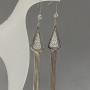 Náušnice štětce 73×11 mm, kov stříbrný