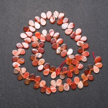 Oranžové achátové korálky ve tvaru motýla, průměr 8×6 mm, délka 38 cm