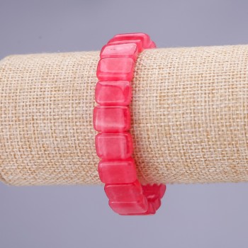 Náramek z přírodního turmalínu, obdélníkové články, průměr 14×10 mm (+/-), délka 18 cm+