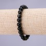 Náramek ze slunečního obsidiánu, hladké korálky 8 mm na gumičce
