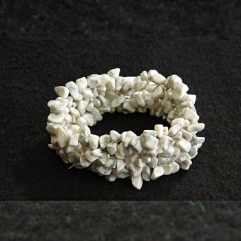 Náramek z kaolínu na gumičce, široký 30 mm, délka 18 cm