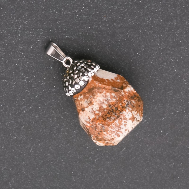 Přívěsek „Žalud“ z paisážního jaspisu 32×20 mm