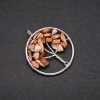 Přívěšek „Strom štěstí“ z krajinného jaspisu, průměr 30 mm