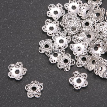 Koncovka pro bižuterii, průměr 12×3 mm, vnitřní otvor 2,4 mm, 4 mm faz., 20 g ± 53 ks