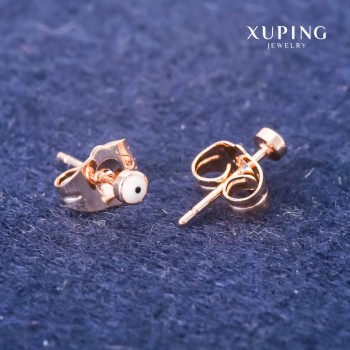 Náušnice Xuping – peckové náušnice Oko, 3 mm, pozlacení 18K