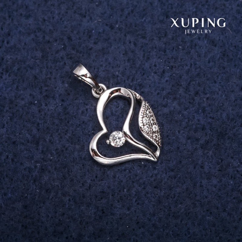 Přívěšek Xuping Srdce 15×18×23 mm rhodiovaný