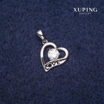 Přívěsek Xuping Srdce 14×19 mm rhodiovaný