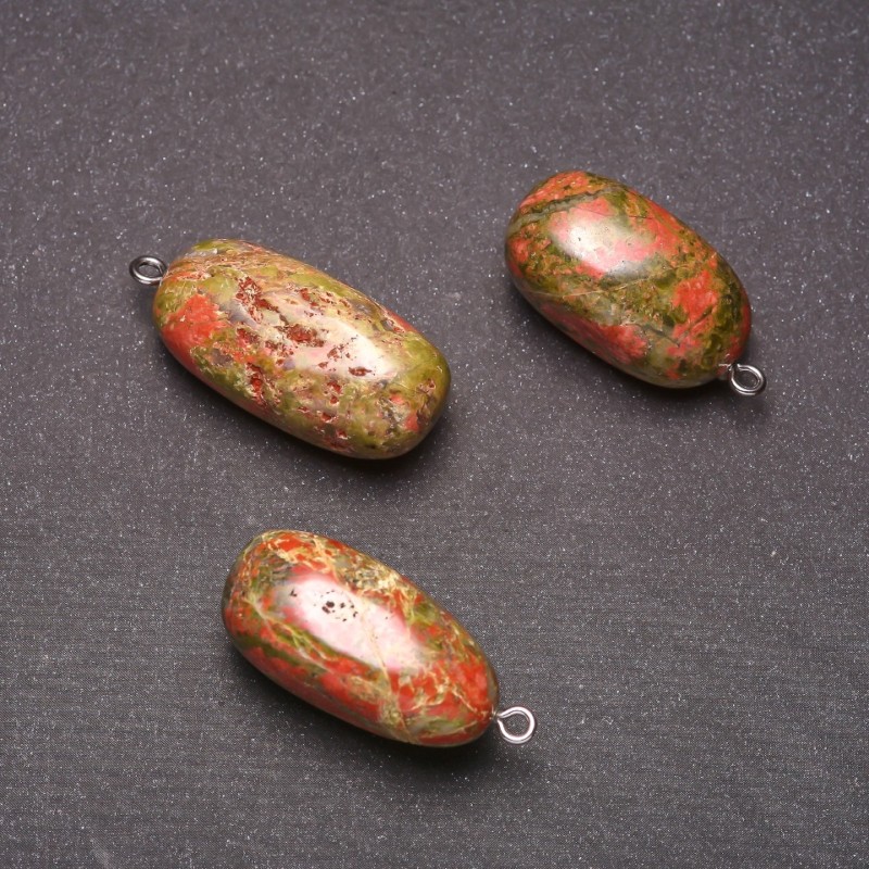 Přívěsek z heliotropového jaspisu 38×18 mm