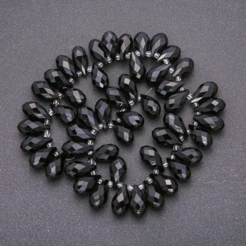 Korálky z českého křišťálu na šňůrce ve tvaru motýla, průměr 10×18 mm, délka 33 cm