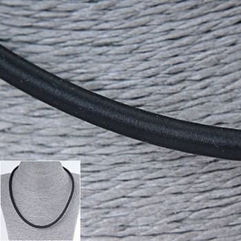 Cena za balení / 10 ks Kaučuková šňůra na šperky, obtočená, průměr 3–4 mm, délka 45–50 cm +