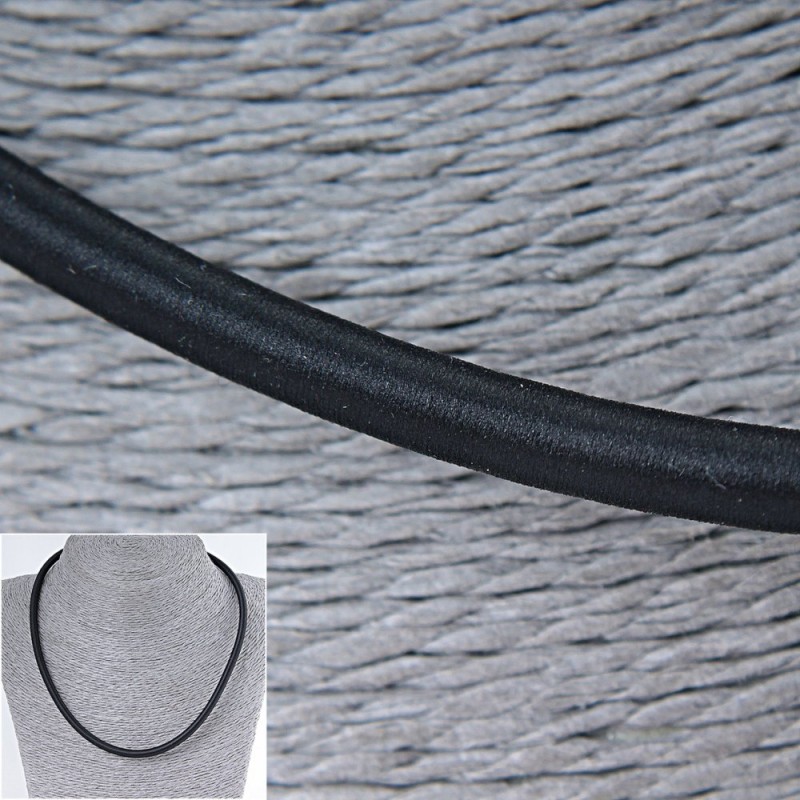 Cena za balení / 10 ks Kaučuková šňůra na šperky, obtočená, průměr 3–4 mm, délka 45–50 cm +