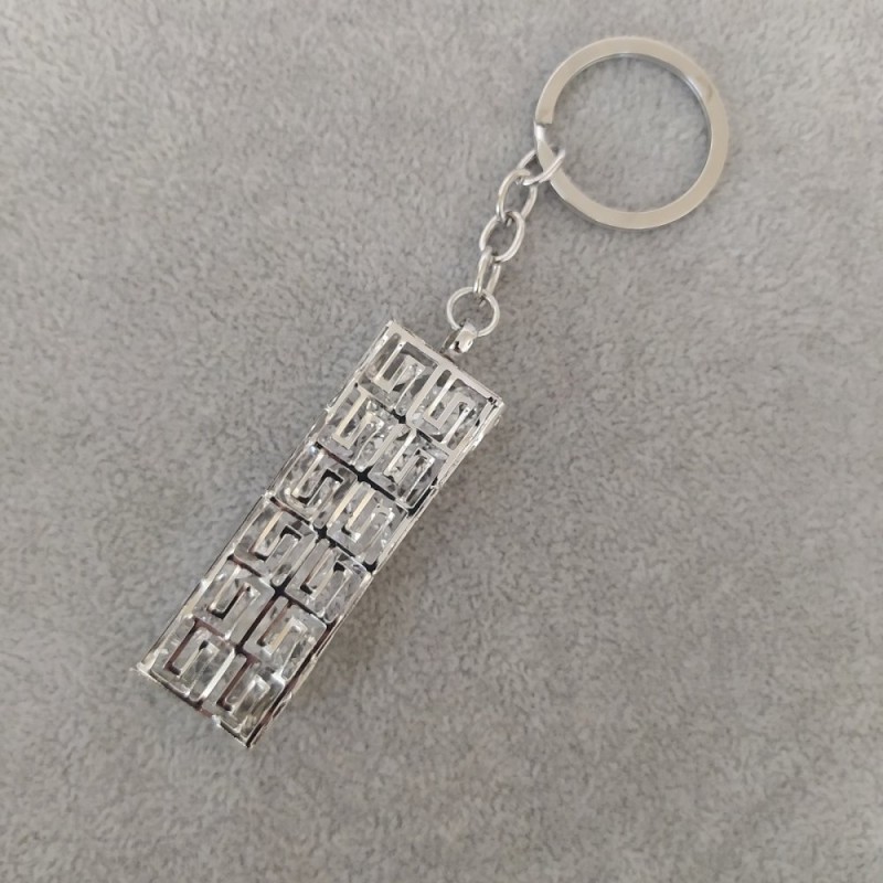 Přívěšek pro ženy „přesypka“ šedý kov, průměr 60×20 mm
