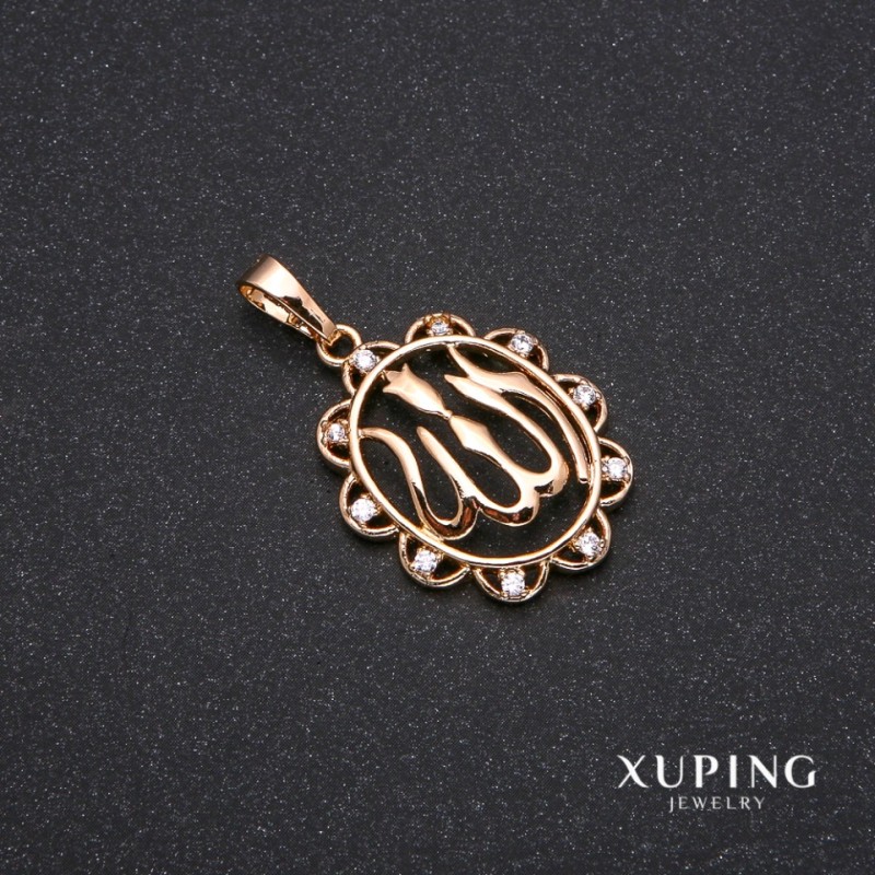 Přívěsek Xuping Sura se bílými kameny 22×34 mm pozlacení 18K