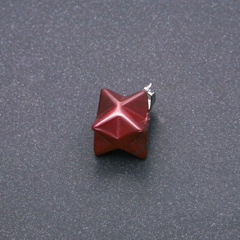 Přívěšek «Merkaba» z červeného jaspisu 10×10 mm