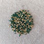 Štrasové kamínky zelené, průměr 2,5 mm (+/-) balení 4 g (+/-)