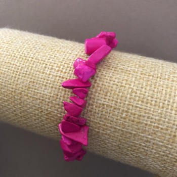 Náramek tónovaný na gumičce, kamenné drobky 9(±)mm, délka 18 cm