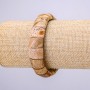 Náramek na gumičce z krajinného jaspisu, články 15×12 mm, obvod 18 cm
