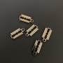 Kovové komponenty – Přívěsek Čepel 15×7 mm, 25 ks