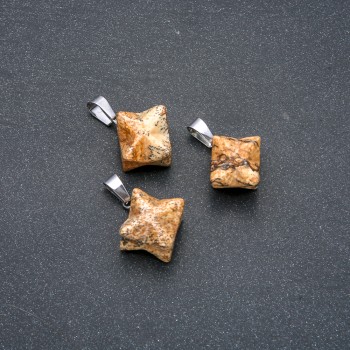 Přívěšek Merkaba z paysážní jaspis 10 × 10 mm