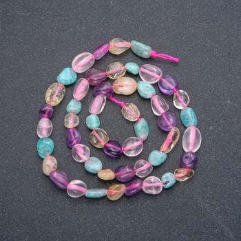 Mix broušených korálků, průměr 10×7 mm, délka 39 cm +