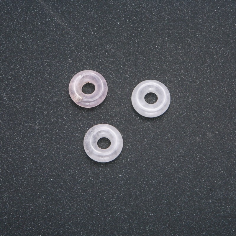 Korálek Pandora z růžového křemene 15x4 mm, průměr dírky 5 mm+