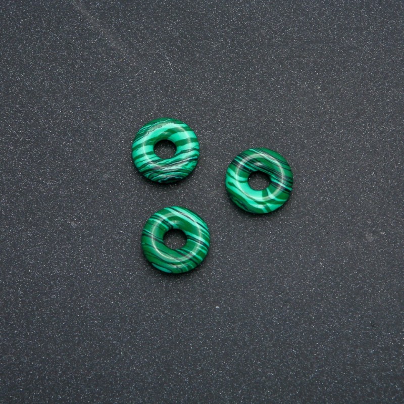 Korálek Pandora z malachitu (lisovaný) 15×5 mm, průměr dírky 5 mm