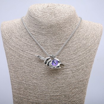 Кулон "Рука-свічка Око дракона" 60х30мм на ланцюжку, довжина 70см сріблястий метал