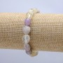Náramek na gumičce – Mix galetových kamínků, korálky 12×8 mm, obvod 18 cm +