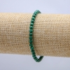 Браслет на резинці натуральний камінь Малахіт гладка кулька, діаметр 4мм, довжина 18см +