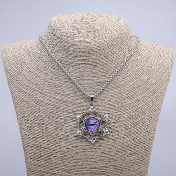 Přívěšek «Oko draka v rámu» 50×35 mm na řetízku, délka 70 cm, stříbrný kov