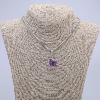 Přívěsek «Koule v tlapě» 35×17 mm na řetízku, délka 70 cm, stříbrný kov