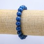 Náramek na gumičce z apatitu (syntetický) – broušené korálky, průměr 10 mm ±, délka 18 cm ±