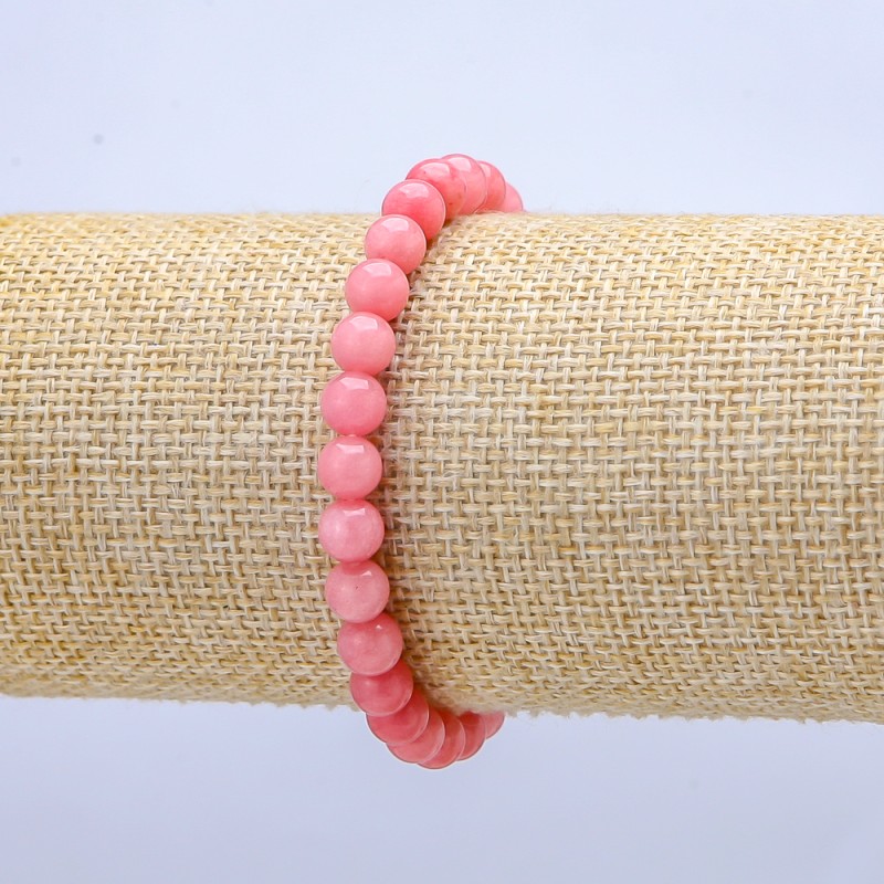 Náramek na gumičce z turmalínu – hladké kuličky, průměr 6 mm ±, délka 18 cm