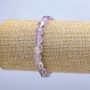 Náramek na gumičce z přírodního ametystu brusovaný, průměr 8×10(±) mm, délka 18 cm+