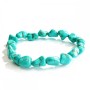 Náramek na gumičce ze zeleného tyrkysu s žilkami «galťování»