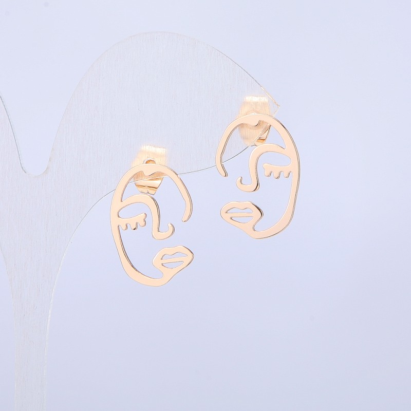 Náušnice Xuping pozlacené 18K obličej 20×13 mm